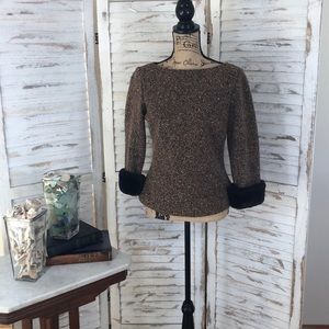 Finity Studio Brown Tweed Top
